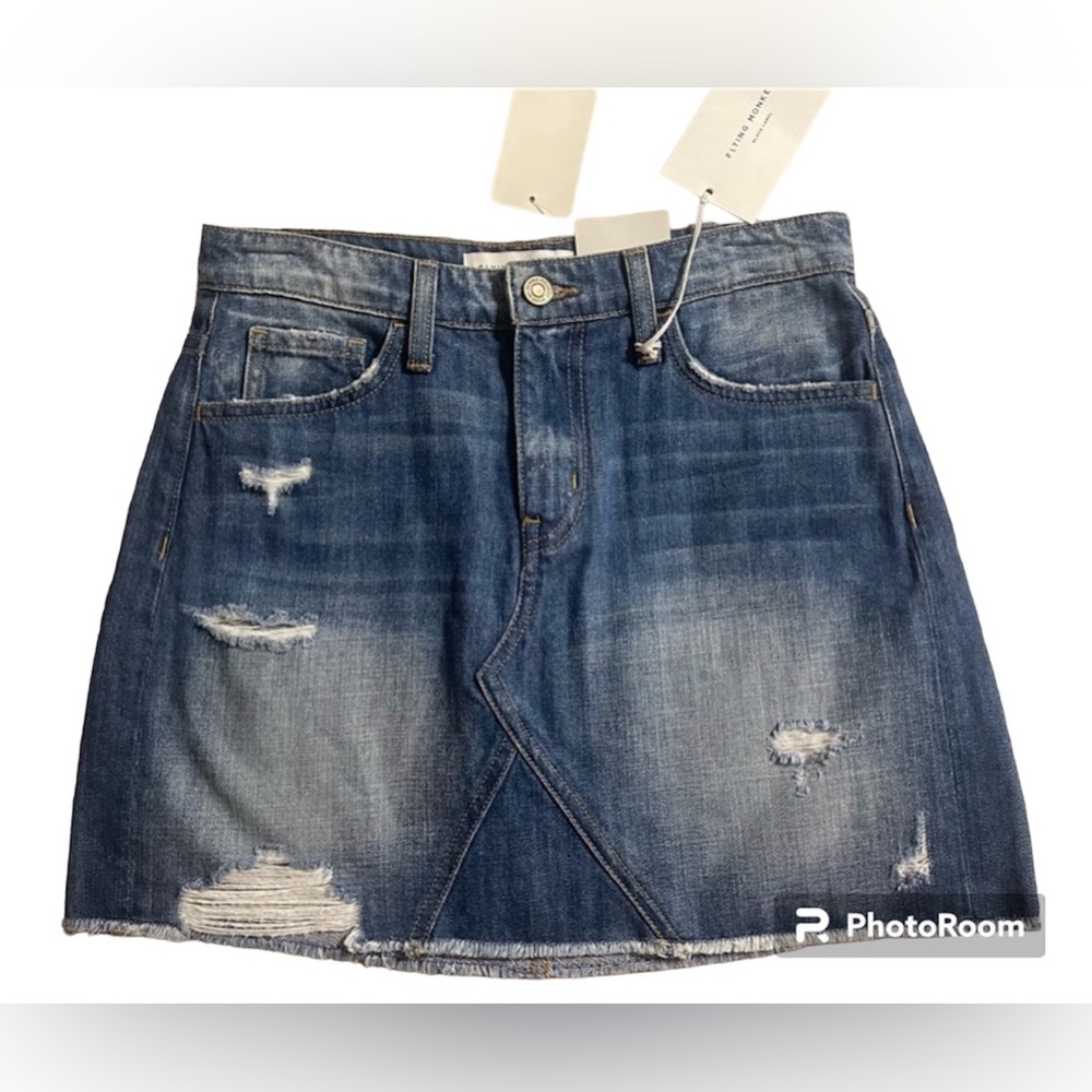 NWT Flying Monkey Black Label Denim Skirt Sz 25